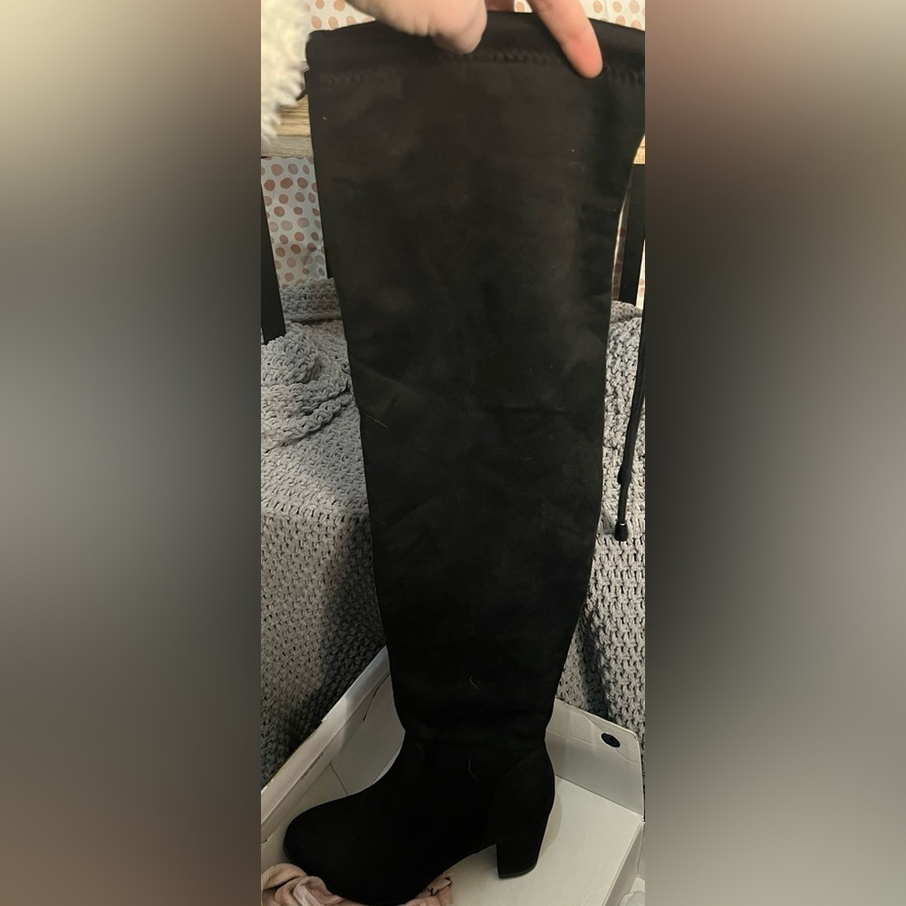 DREAM PAIRS Women's Black Thigh High Boots - Picture 3 of 5